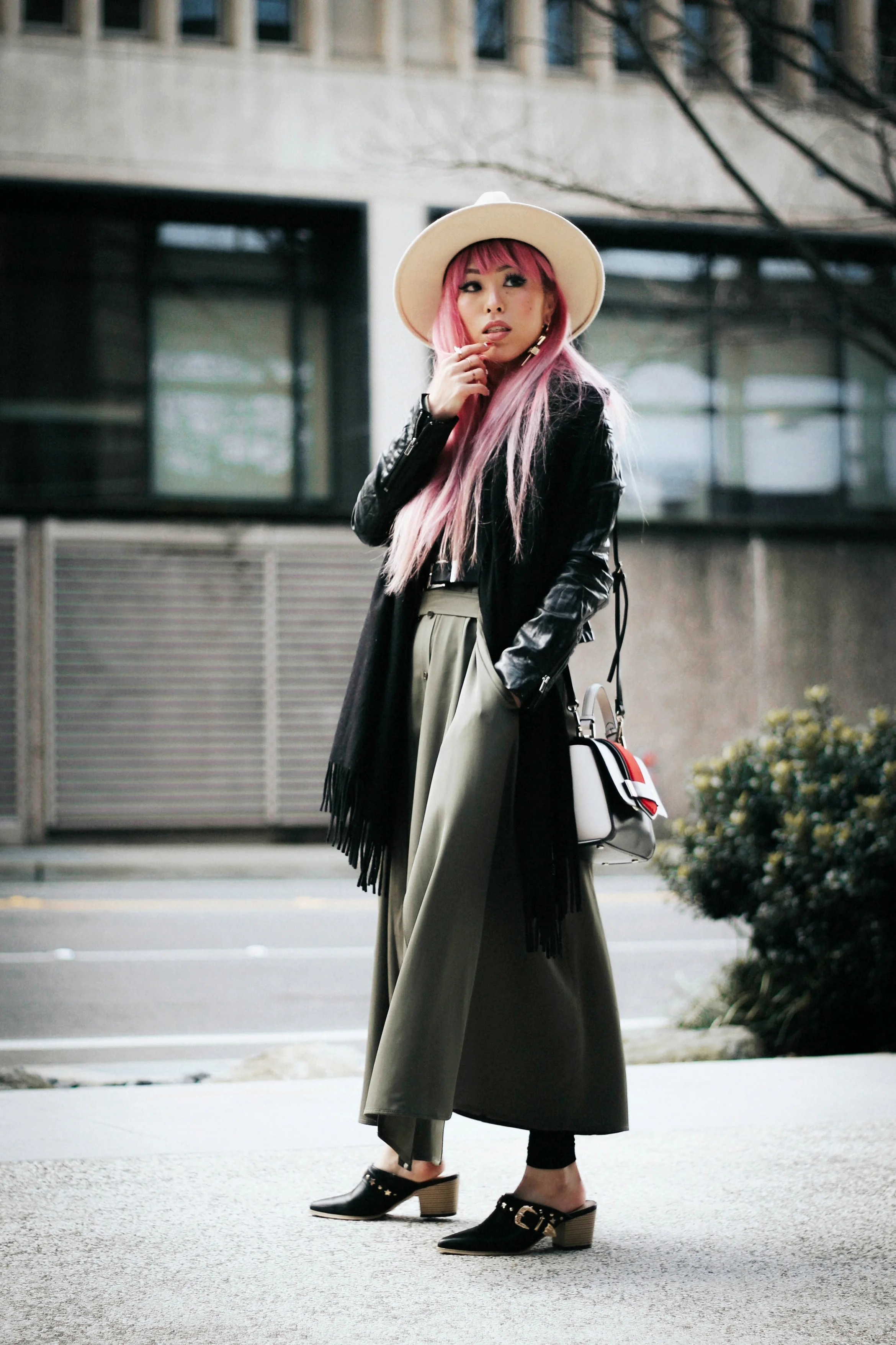 3 Ways To Wear A Shirt Dress // Second Look: Dress + Biker